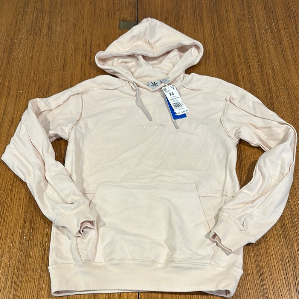 ADIDAS Men’s Cream Loopback Hoodie